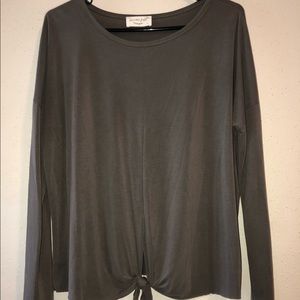 Francesca’s Lavender and Fields Gray Blouse